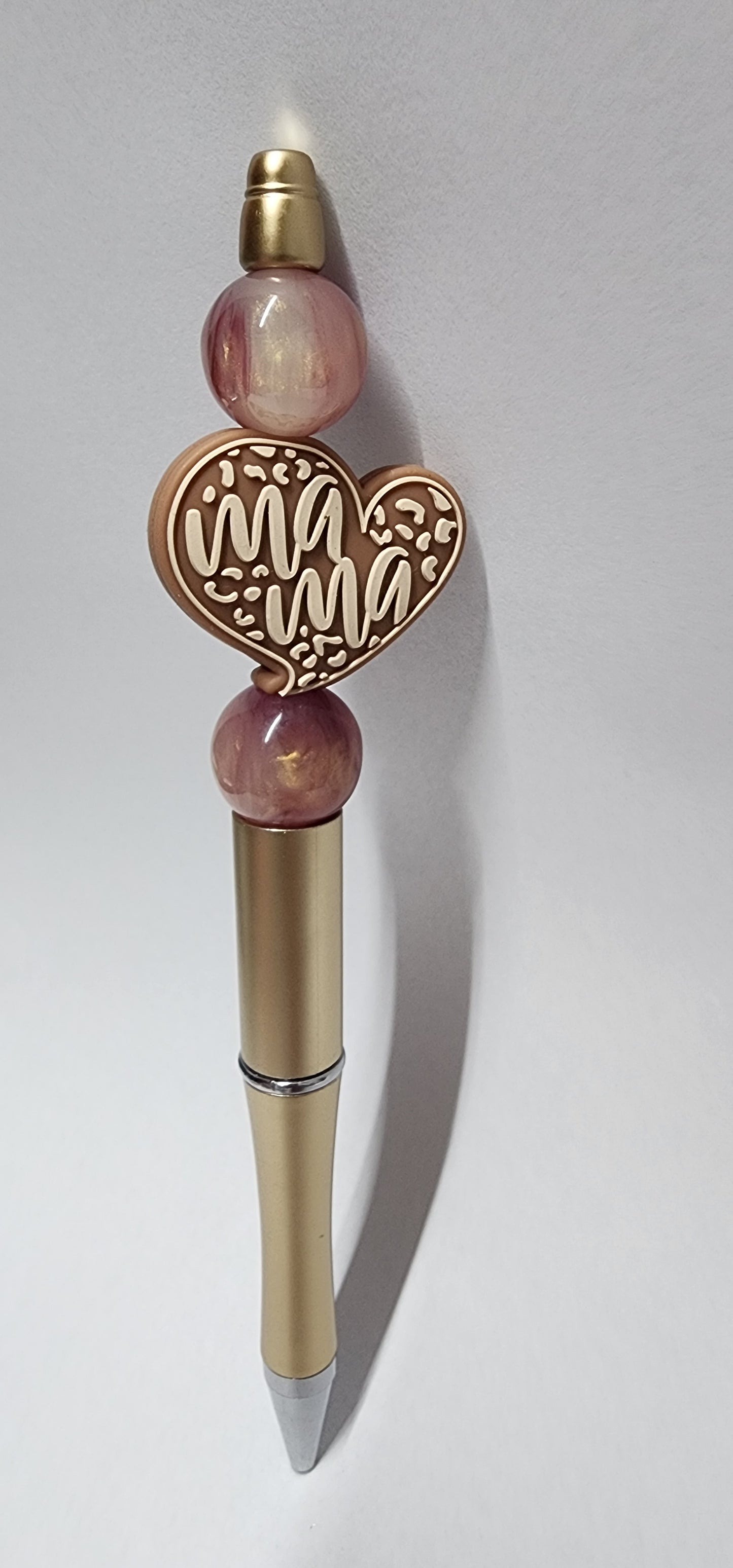 Mama Heart Beaded Pen