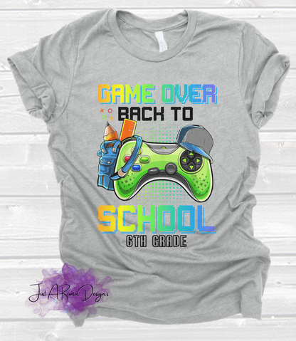 Game Over Back to School Shirt