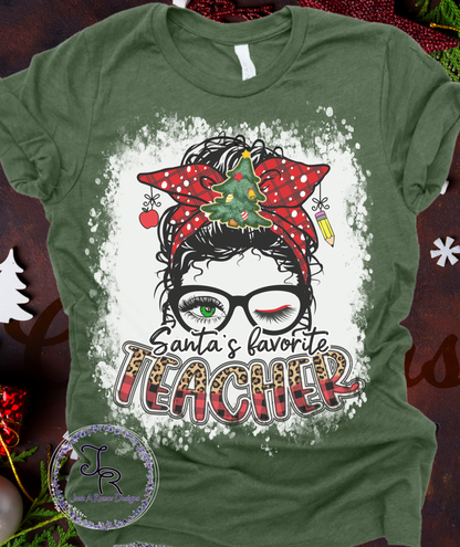 Santa's Favorite Teacher Shirt