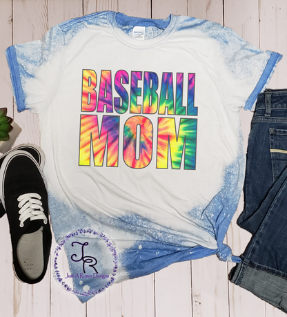 Tie-Dye Baseball Mom Shirt