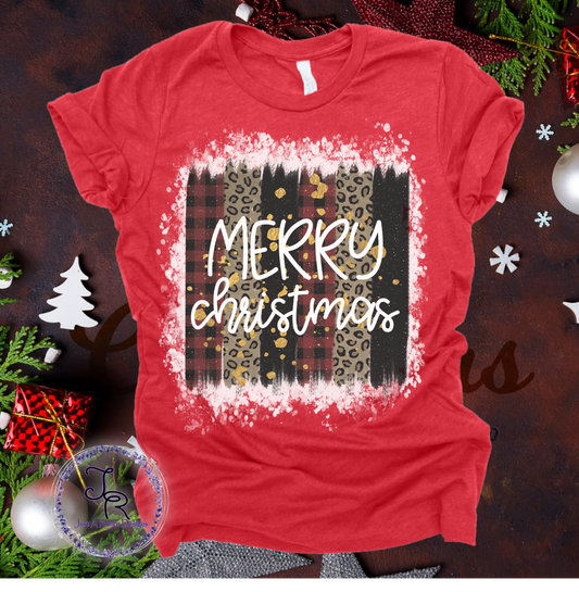 Merry Christmas Brush Strokes Shirt